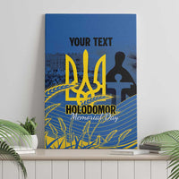 Personalized Holodomor Memorial Day Canvas Wall Art Ukrainian Trident And Wheat Remembrance - Wonder Print Shop
