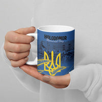 Personalized Holodomor Memorial Day Ceramic Mug Ukrainian Trident And Wheat Remembrance - Wonder Print Shop