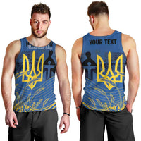 Personalized Holodomor Memorial Day Men Tank Top Ukrainian Trident And Wheat Remembrance - Wonder Print Shop