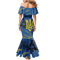 Personalized Holodomor Memorial Day Mermaid Dress Ukrainian Trident And Wheat Remembrance - Wonder Print Shop