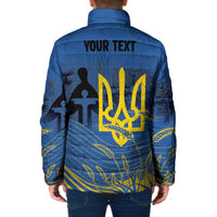 Personalized Holodomor Memorial Day Padded Jacket Ukrainian Trident And Wheat Remembrance - Wonder Print Shop