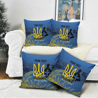 Personalized Holodomor Memorial Day Pillow Cover Ukrainian Trident And Wheat Remembrance - Wonder Print Shop