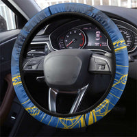 Holodomor Memorial Day Steering Wheel Cover Ukrainian Trident And Wheat Remembrance - Wonder Print Shop