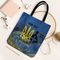 Personalized Holodomor Memorial Day Tote Bag Ukrainian Trident And Wheat Remembrance - Wonder Print Shop