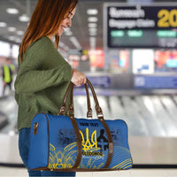Personalized Holodomor Memorial Day Travel Bag Ukrainian Trident And Wheat Remembrance - Wonder Print Shop