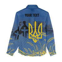 Personalized Holodomor Memorial Day Women Casual Shirt Ukrainian Trident And Wheat Remembrance - Wonder Print Shop
