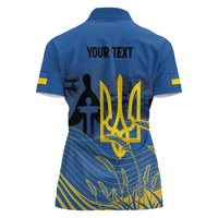 Personalized Holodomor Memorial Day Women Polo Shirt Ukrainian Trident And Wheat Remembrance - Wonder Print Shop