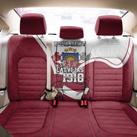 Personalized Latvia Independence Day Back Car Seat Cover 18th November 1918 - Wonder Print Shop