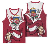 Personalized Latvia Independence Day Basketball Jersey 18th November 1918 - Wonder Print Shop