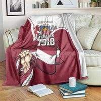 Personalized Latvia Independence Day Blanket 18th November 1918 - Wonder Print Shop