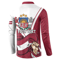 Personalized Latvia Independence Day Button Sweatshirt 18th November 1918 - Wonder Print Shop