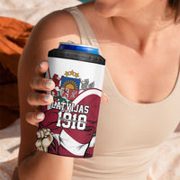 Personalized Latvia Independence Day 4 in 1 Can Cooler Tumbler 18th November 1918 - Wonder Print Shop