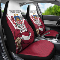 Personalized Latvia Independence Day Car Seat Cover 18th November 1918 - Wonder Print Shop