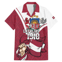 Personalized Latvia Independence Day Family Matching Mermaid Dress and Hawaiian Shirt 18th November 1918 - Wonder Print Shop