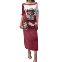 Personalized Latvia Independence Day Family Matching Puletasi and Hawaiian Shirt 18th November 1918 - Wonder Print Shop