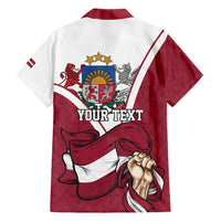 Personalized Latvia Independence Day Family Matching Short Sleeve Bodycon Dress and Hawaiian Shirt 18th November 1918 - Wonder Print Shop