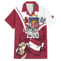Personalized Latvia Independence Day Family Matching Tank Maxi Dress and Hawaiian Shirt 18th November 1918 - Wonder Print Shop