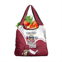 Personalized Latvia Independence Day Grocery Bag 18th November 1918 - Wonder Print Shop