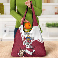 Personalized Latvia Independence Day Grocery Bag 18th November 1918 - Wonder Print Shop