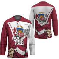 Personalized Latvia Independence Day Hockey Jersey 18th November 1918 - Wonder Print Shop