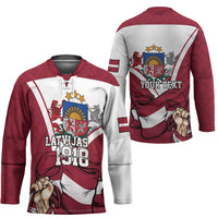 Personalized Latvia Independence Day Hockey Jersey 18th November 1918 - Wonder Print Shop