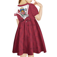 Personalized Latvia Independence Day Kid Short Sleeve Dress 18th November 1918 - Wonder Print Shop
