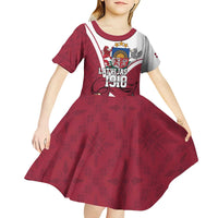 Personalized Latvia Independence Day Kid Short Sleeve Dress 18th November 1918 - Wonder Print Shop