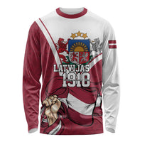 Personalized Latvia Independence Day Long Sleeve Shirt 18th November 1918 - Wonder Print Shop