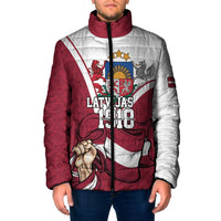 Personalized Latvia Independence Day Padded Jacket 18th November 1918 - Wonder Print Shop