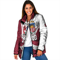 Personalized Latvia Independence Day Padded Jacket 18th November 1918 - Wonder Print Shop
