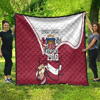 Personalized Latvia Independence Day Quilt 18th November 1918 - Wonder Print Shop