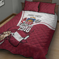 Personalized Latvia Independence Day Quilt Bed Set 18th November 1918 - Wonder Print Shop