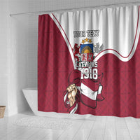 Personalized Latvia Independence Day Shower Curtain 18th November 1918 - Wonder Print Shop