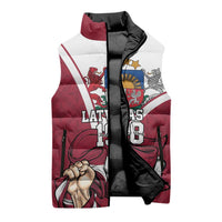 Personalized Latvia Independence Day Sleeveless Puffer Jacket 18th November 1918 - Wonder Print Shop