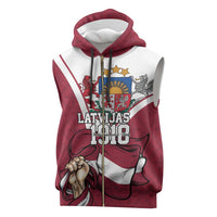 Personalized Latvia Independence Day Sleeveless Zip Hoodie 18th November 1918 - Wonder Print Shop