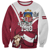 Personalized Latvia Independence Day Sweatshirt 18th November 1918 - Wonder Print Shop