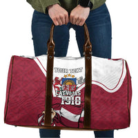 Personalized Latvia Independence Day Travel Bag 18th November 1918 - Wonder Print Shop
