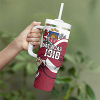 Personalized Latvia Independence Day Tumbler With Handle 18th November 1918 - Wonder Print Shop