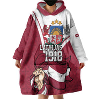 Personalized Latvia Independence Day Wearable Blanket Hoodie 18th November 1918 - Wonder Print Shop
