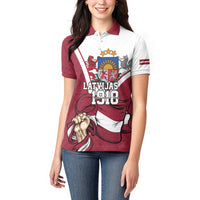 Personalized Latvia Independence Day Women Polo Shirt 18th November 1918 - Wonder Print Shop