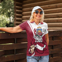Personalized Latvia Independence Day Women Polo Shirt 18th November 1918 - Wonder Print Shop