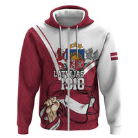 Personalized Latvia Independence Day Zip Hoodie 18th November 1918 - Wonder Print Shop