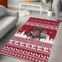 Latvia Christmas Area Rug Priecigus Ziemassvetkus - Wonder Print Shop