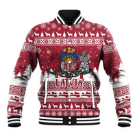 Latvia Christmas Baseball Jacket Priecigus Ziemassvetkus - Wonder Print Shop