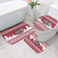 Latvia Christmas Bathroom Set Priecigus Ziemassvetkus - Wonder Print Shop