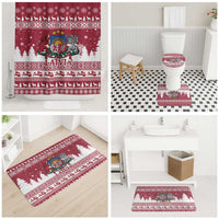 Latvia Christmas Bathroom Set Priecigus Ziemassvetkus - Wonder Print Shop