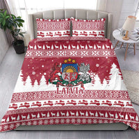 Latvia Christmas Bedding Set Priecigus Ziemassvetkus - Wonder Print Shop