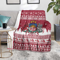 Latvia Christmas Blanket Priecigus Ziemassvetkus - Wonder Print Shop
