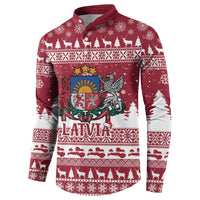 Latvia Christmas Button Sweatshirt Priecigus Ziemassvetkus - Wonder Print Shop