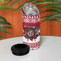 Latvia Christmas 4 in 1 Can Cooler Tumbler Priecigus Ziemassvetkus - Wonder Print Shop